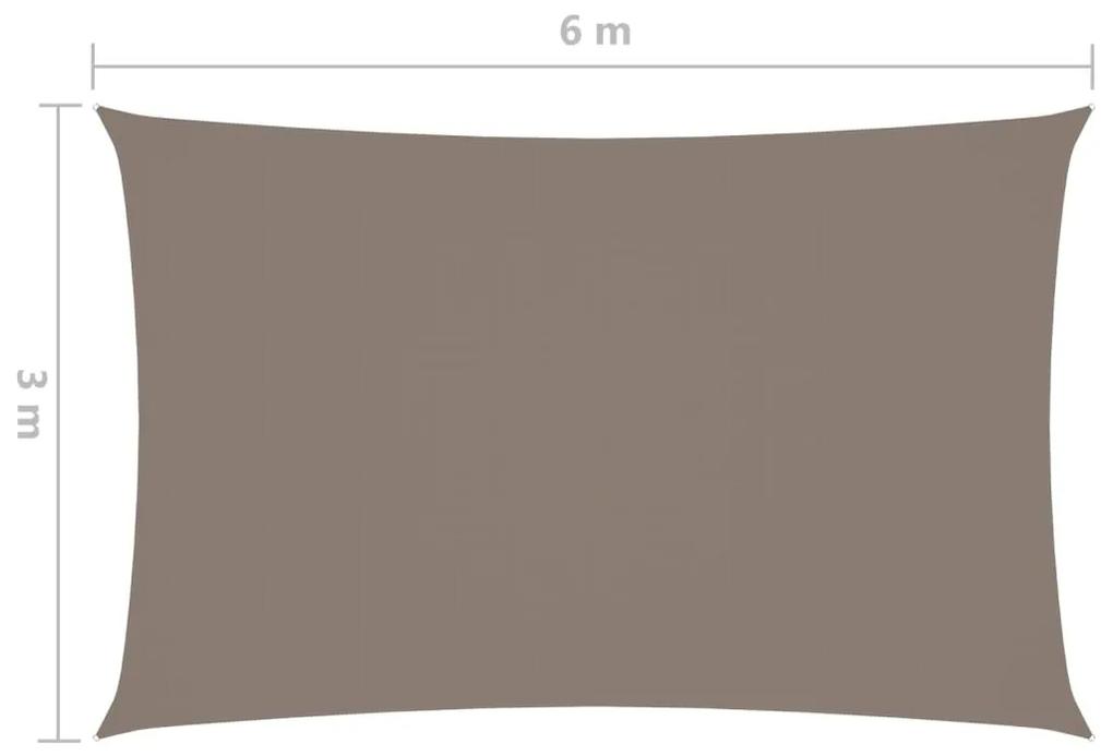 Πανί Σκίασης Ορθογώνιο Taupe 3 x 6 μ. από Ύφασμα Oxford - Μπεζ-Γκρι