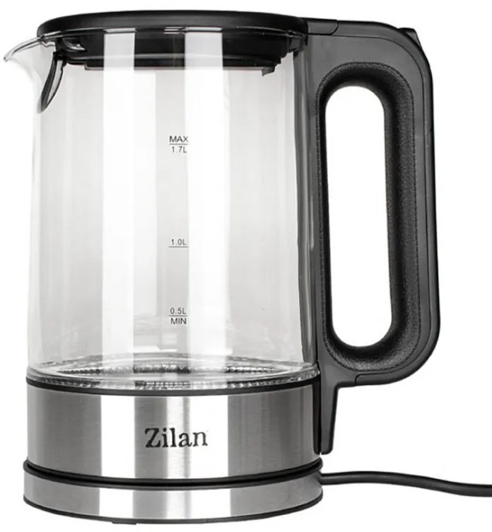 Γυάλινος Βραστήρας Zilan Με LED 1.7L 2200W ZLN1796