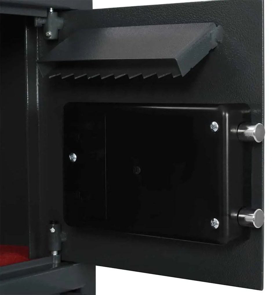 vidaXL Ψηφιακό Ασφαλές Σκούρο γκρι 35 x 31 x 80 εκ. Ατσάλι