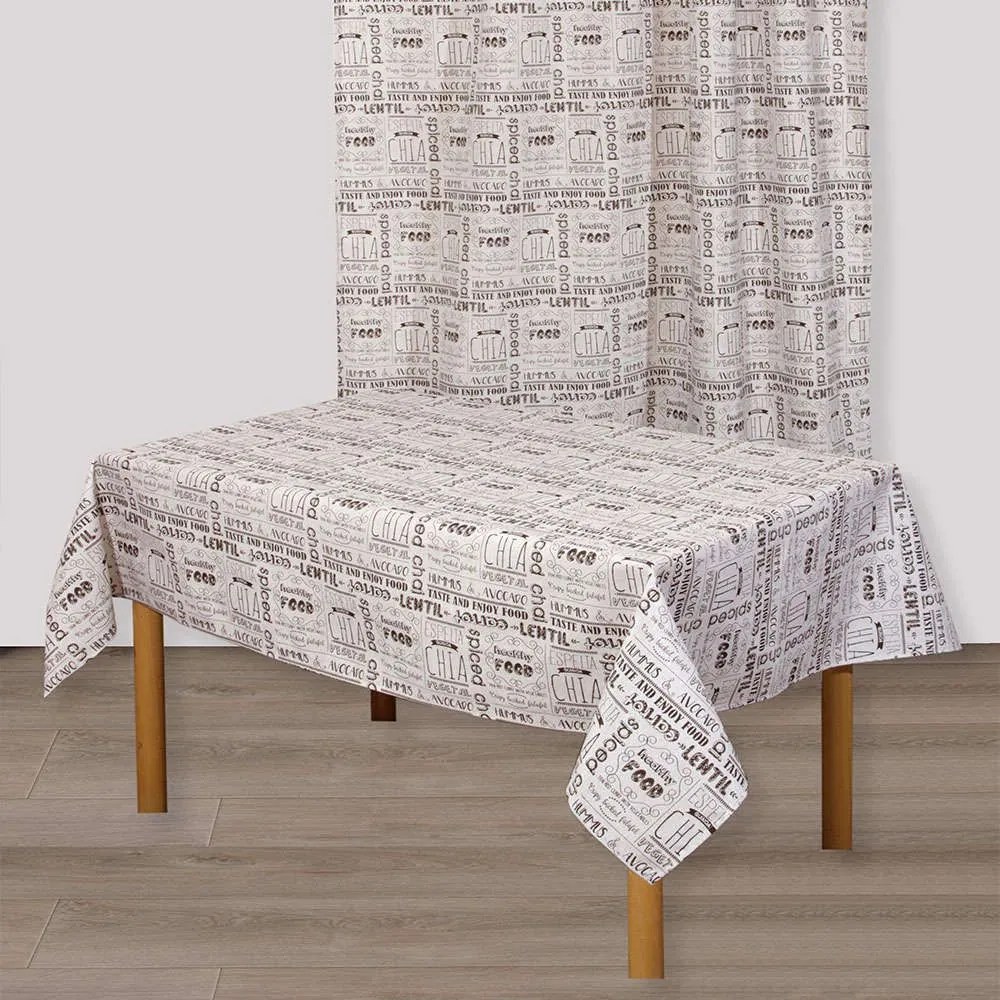 Τραπεζομάντηλο Σχ. Κιάρα Ecru Viopros 140X240 Cotton-Polyester