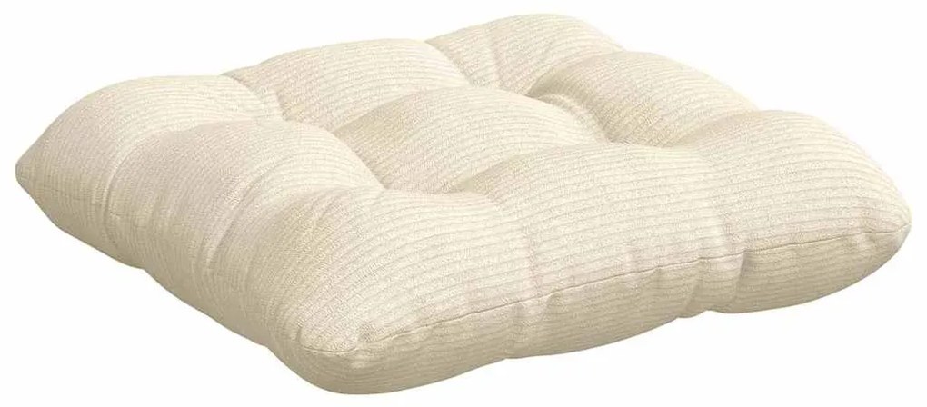 vidaXL Μαξιλάρια καθισμάτων 4 pcs Κρεμ 40 x 40 cm Υφασμάτινο Κορντουρά