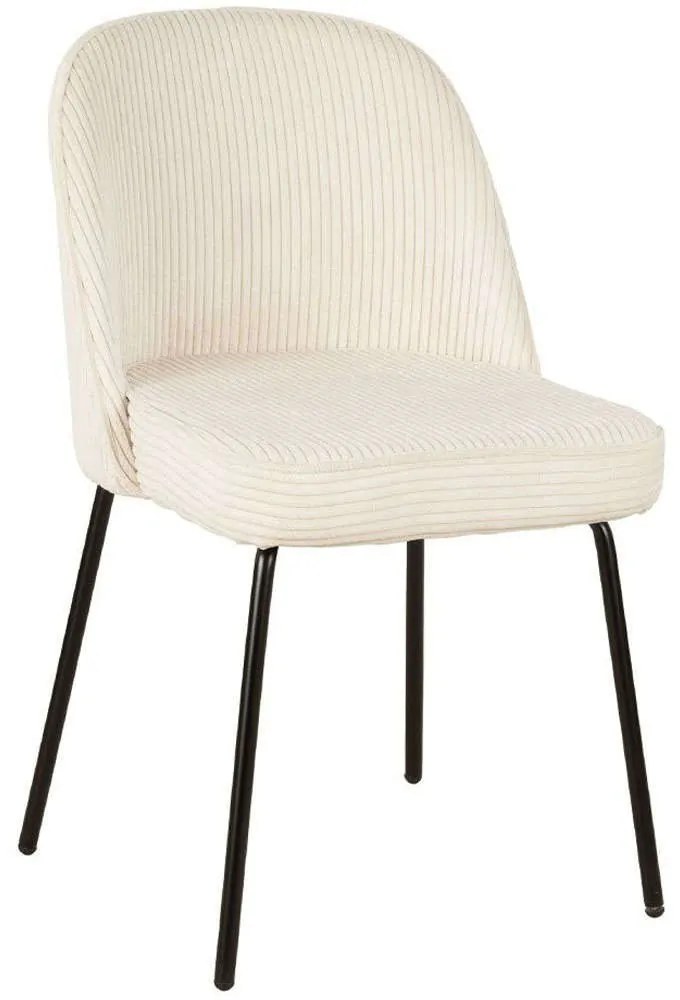 Καρέκλα Votsalo 03-1043 50x60x82cm Cream-Black Μέταλλο,Ύφασμα