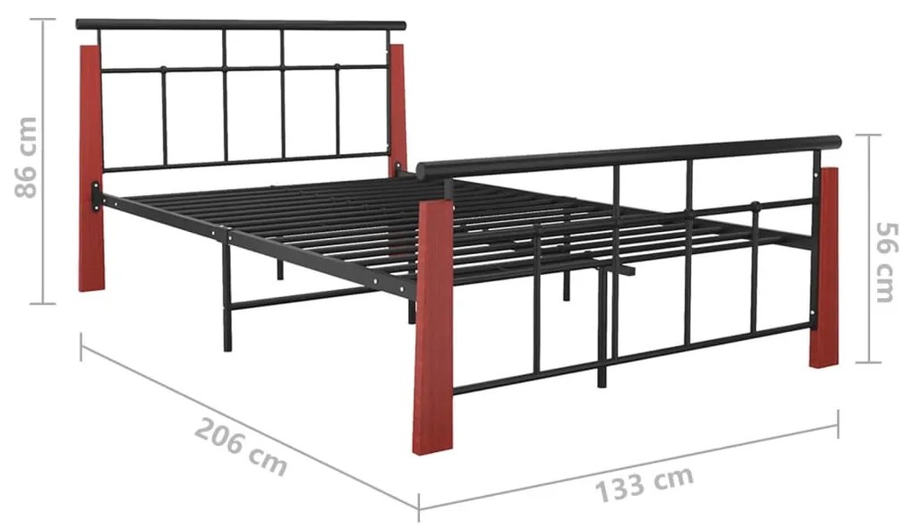 ΠΛΑΙΣΙΟ ΚΡΕΒΑΤΙΟΥ 120 X 200 ΕΚ. ΜΕΤΑΛΛΟ/ΜΑΣΙΦ ΞΥΛΟ ΔΡΥΟΣ 324892