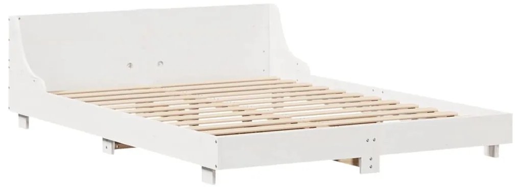 vidaXL Σκελετός Κρεβ. Χωρίς Στρώμα Λευκό 120x190 εκ Μασίφ Πεύκο
