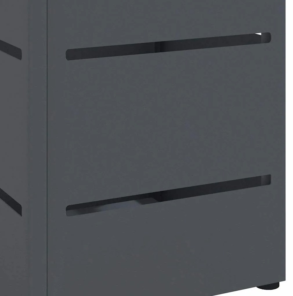 vidaXL Σχέδιο & βάση αποθήκευσης Ανθρακί 15.5 x 15.5 x 49 εκ Ατσάλι