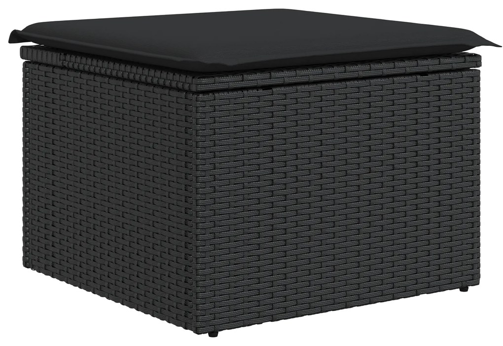 vidaXL Σετ 9 Piece Garden Sofa με Μαξιλάρια Μπεζ Πολυ Ρατάν