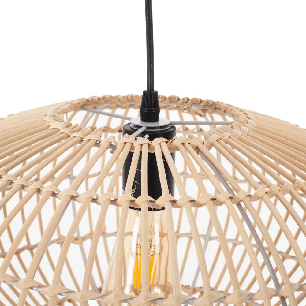 Artekko Bamboo Φωτιστικό Οροφής Μονόφωτο (Ε27) Φυσική Απόχρωση (45x45x25)cm