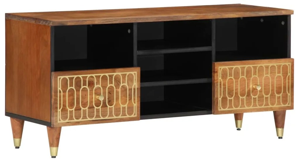 vidaXL Έπιπλο Τηλεόρασης 100 x 33 x 46 εκ. από Μασίφ Ξύλο Μάνγκο