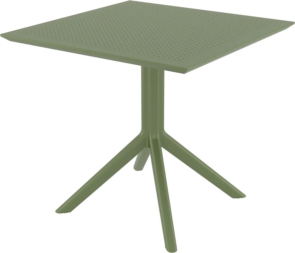 SKY OLIVE GREEN 80X80X74εκ. ΤΡΑΠΕΖΙ  ΠΟΛ/ΝΙΟΥ