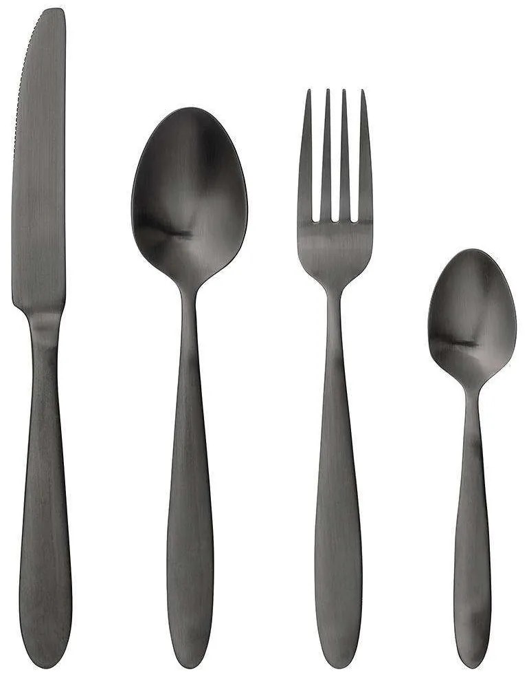 Μαχαιροπίρουνα Frea (Σετ 4Τμχ) 21150001 22,5/20/19,4/14,5cm Black Bloomingville 4 τμχ Stainless Steel