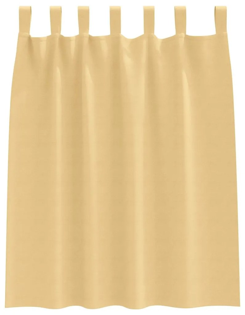 vidaXL Κουρτίνες με κουρτίνες 2 pcs Μπεζ 140x140cm Πολυεστέρας