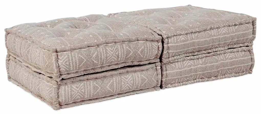 vidaXL Αρθρωτός Καναπές 2 pcs Ανοιχτό καφέ 70 x 70 x 36 εκ ύφασμα