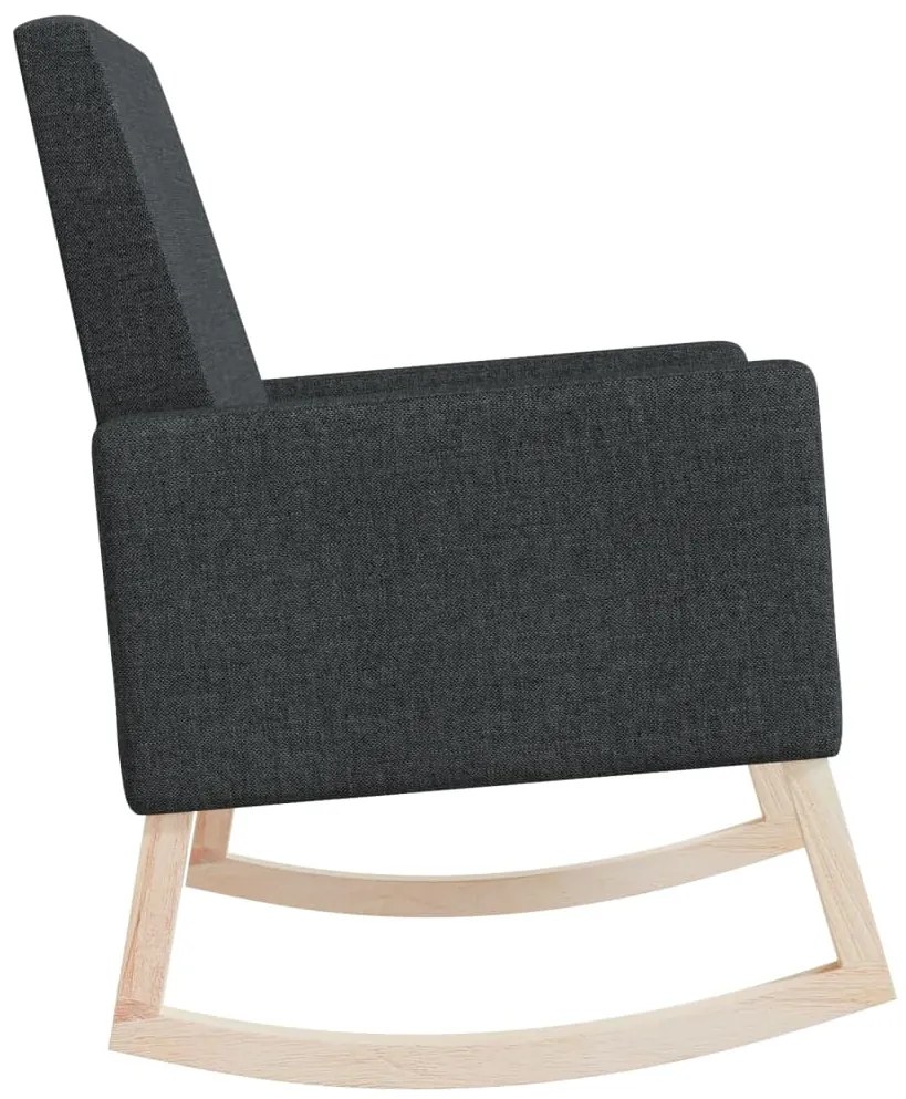 vidaXL Κουνιστή Πολυθρόνα Μαύρη Υφασμάτινη