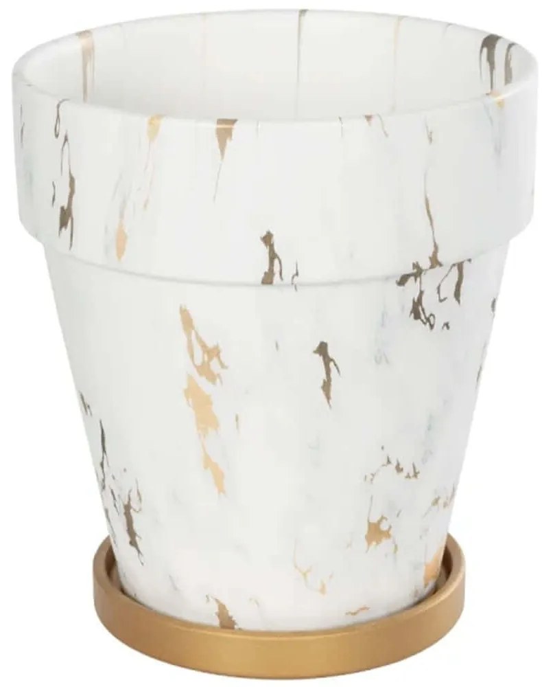 Κασπώ Denpasar 20526 20x20x21cm White-Gold GloboStar Κεραμικό