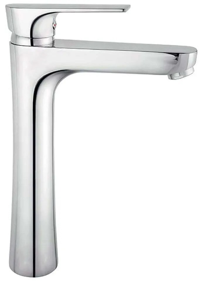 Μπαταρία Νιπτήρος Υψηλή Algeo Square BAQ2L Chrome Ferro Metal