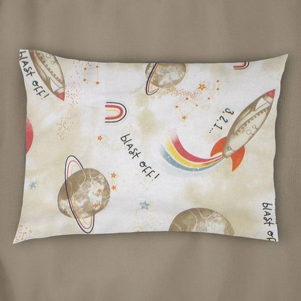 Μαξιλαροθήκη Παιδική Spaceship 186 Beige DimCol 35X45 100% Cotton