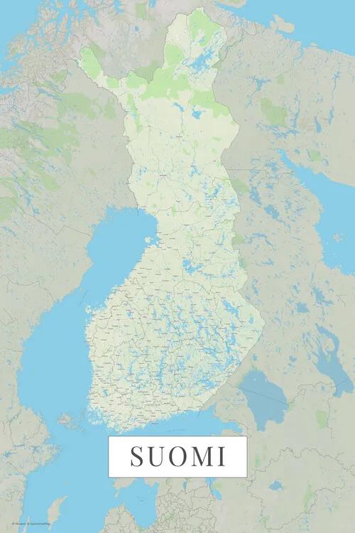 Χάρτης Finland color, (26.7 x 40 cm)