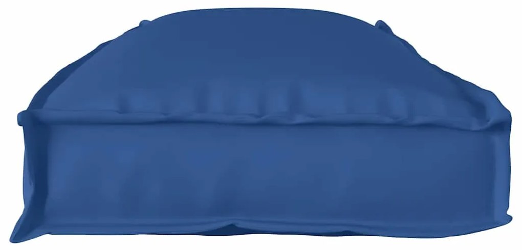 vidaXL Μαξιλάρι παλέτας για πάγκο Μπλε Ρουά 110 x 40 x 8 εκ