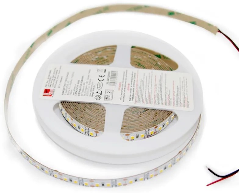 Adeleq Ταινία LED Λευκή Αυτοκόλλητη 5m 12VDC 2835 14.4W Και 138LED Ανά Μέτρο IP20 Θερμό 3000K 30-340129000