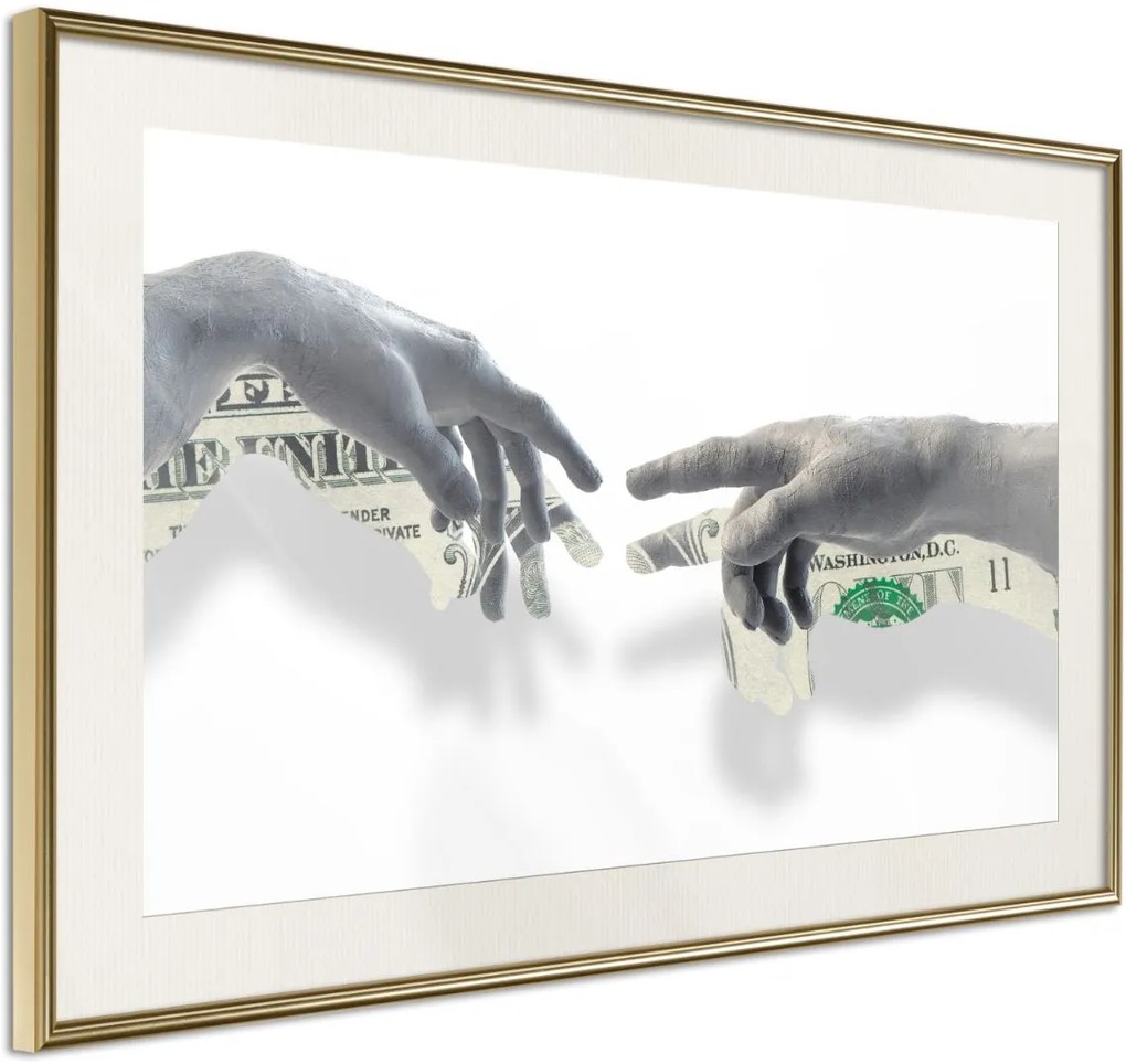 Αφίσα - Touch of Money - 60x40 - Χρυσό - Με πασπαρτού