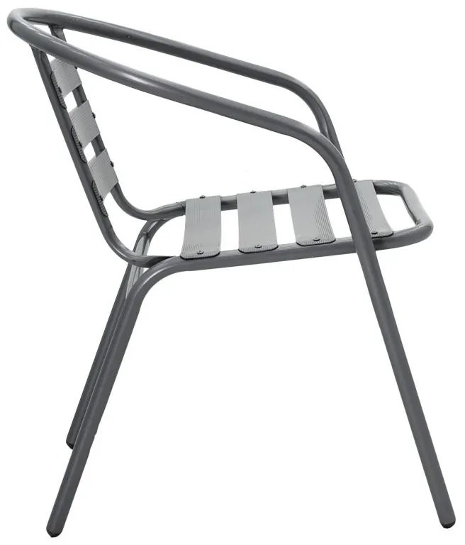 Σετ κήπου Τραπεζαρία Albero-Tade σετ 3 τεμ. πτυσσόμενο μέταλλο ανθρακί Φ60x70 εκ. 60x60x70 εκ.