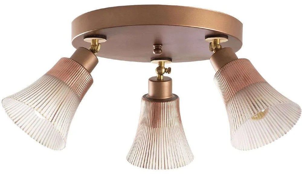 Φωτιστικό Οροφής - Πλαφονιέρα Foca 525NOR1122 Φ48x23cm 3xE27 40W Copper Opviq