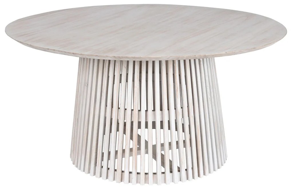 Τραπεζαρία Home ESPRIT Λευκό ξύλο mindi 150 x 150 x 75 cm