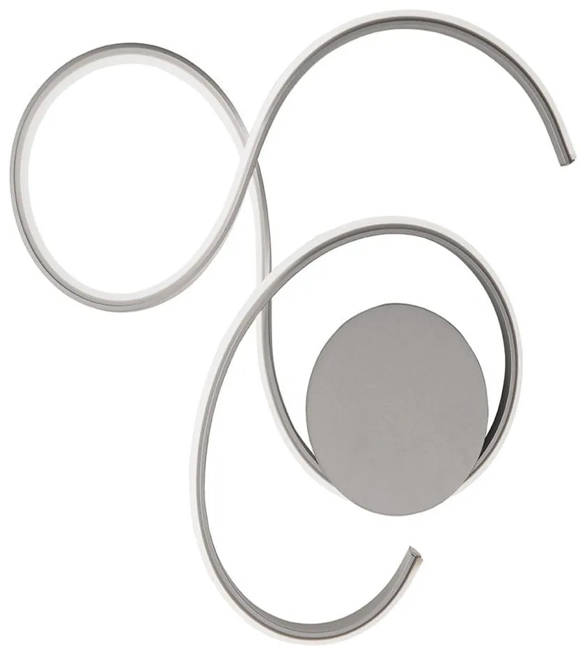 Φωτιστικό Τοίχου - Απλίκα Led Twist PL.TWIST/SILVER-PC Silver Ondaluce Metal, Glass