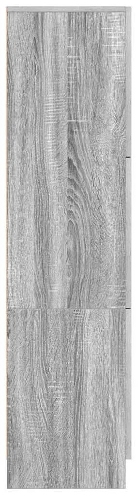 vidaXL Highboard Γκρίζο Σονομα 31.5 x 32 x 122.5 εκ