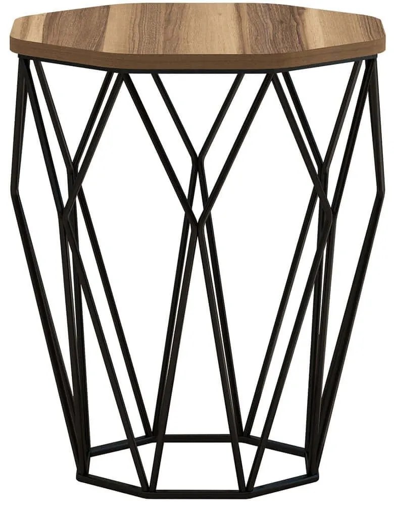 Τραπεζάκι Βοηθητικό Sofya 845HCT2880 46x46x57cm Walnut