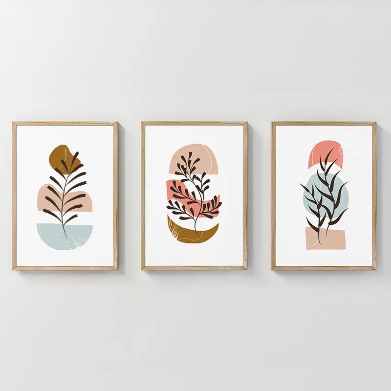 Πίνακας Thera pakoworld τρίπτυχος με ψηφιακή εκτύπωση και πλαίσιο 33x1.5x48εκ