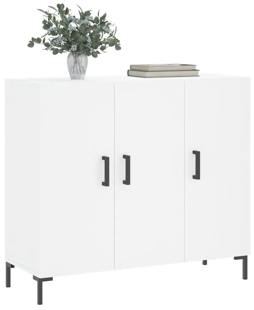 vidaXL Μπουφές Λευκός 90 x 34 x 80 εκ. από Επεξεργασμένο Ξύλο