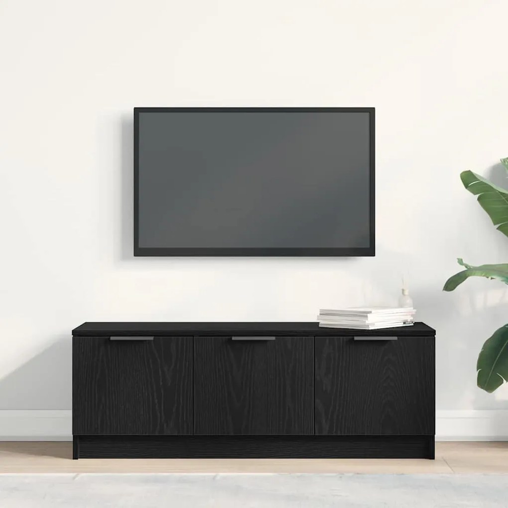 vidaXL Τηλεοπτική Μονάδα Μαύρη δρυς 102 x 35 x 36.5 εκ