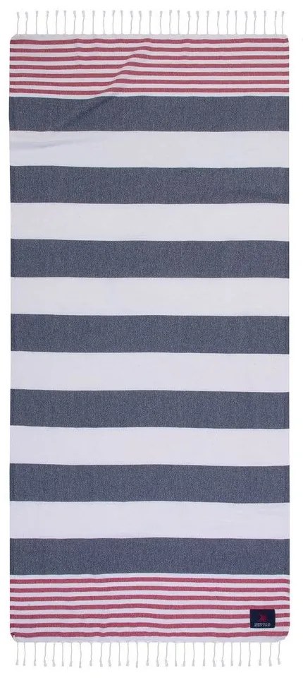 Πετσέτα Θαλάσσης - Παρεό 3816 Blue-Red Greenwich Polo Club Θαλάσσης 80x180cm 100% Cotton