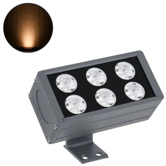 Προβολέας Wall Washer για Φωτισμό Κτιρίων LED Αρχιτεκτονικό Πορτοκαλί / Γκρι Ανθρακί FLOOD-DANY 90374 Globostar-90374-Γκρι 90374