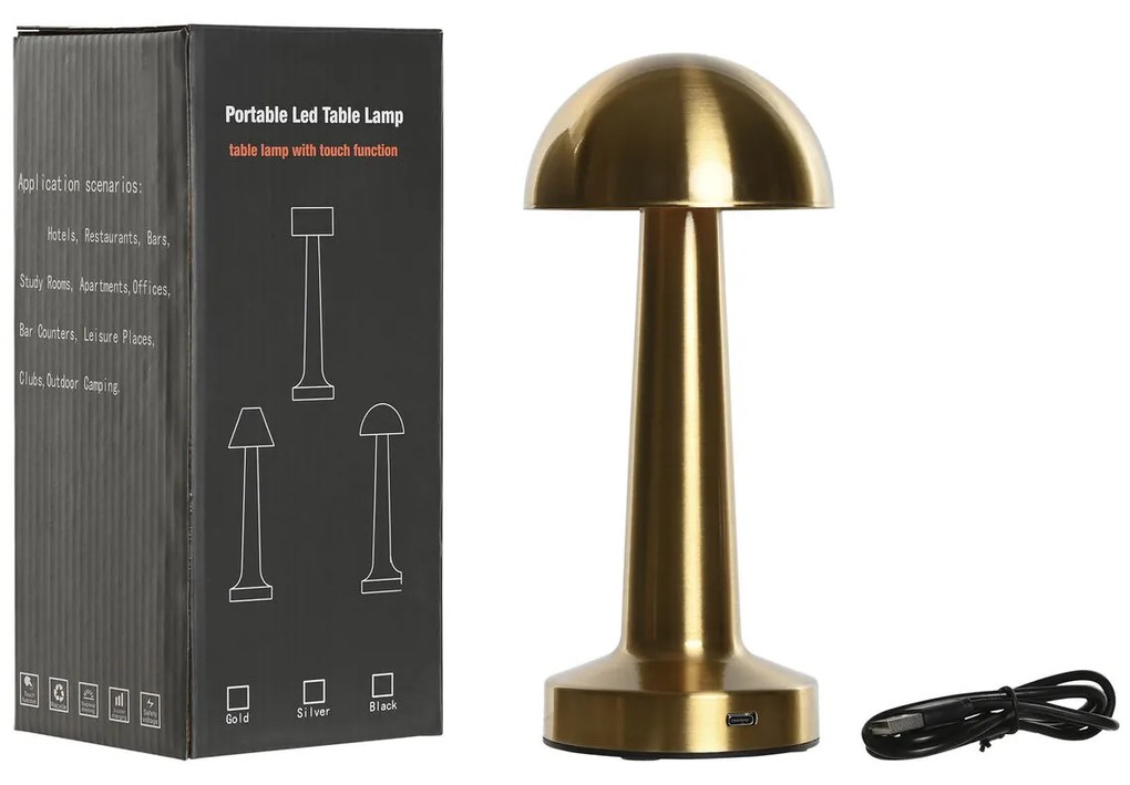 Επιτραπέζιο Φωτιστικό Home ESPRIT Χαλκός Χρυσό Ασημί Μέταλλο Σίδερο 9 x 9 x 21 cm (3 Μονάδες)