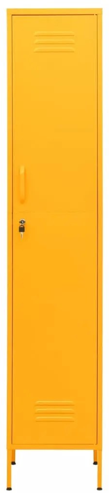 vidaXL Φοριαμός Μουσταρδί 35 x 46 x 180 εκ. από Ατσάλι