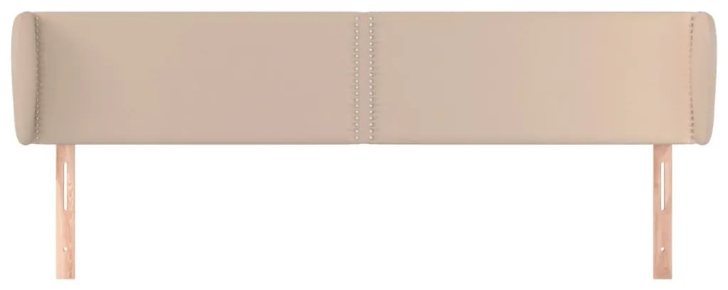 vidaXL Κεφαλάρι με Πτερύγια Καπουτσίνο 183x23x78/88εκ. Συνθετικό Δέρμα