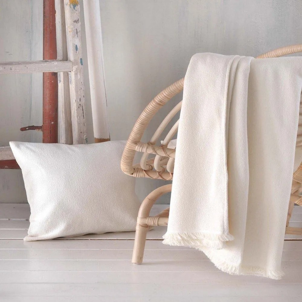 Ριχτάρι Sebastiao Ecru Ρυθμός Πολυθρόνα 160x180cm Cotton-Polyester