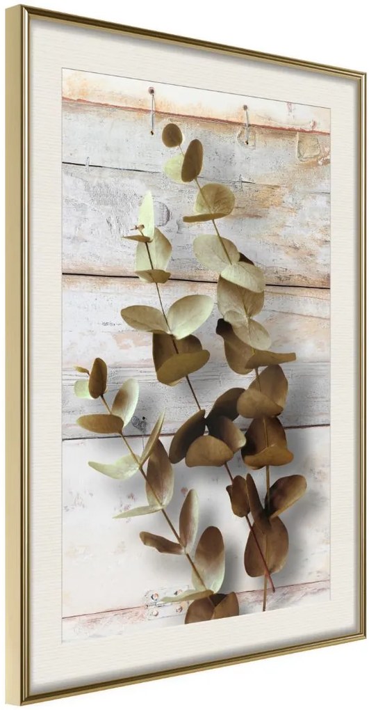 Αφίσα - Decorative Twigs - 40x60 - Χρυσό - Με πασπαρτού