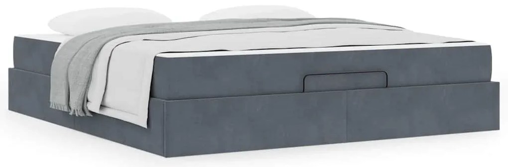 vidaXL Σκελετός Κρεβατιού Σκούρο γκρι 180 x 200 cm Βελούδο