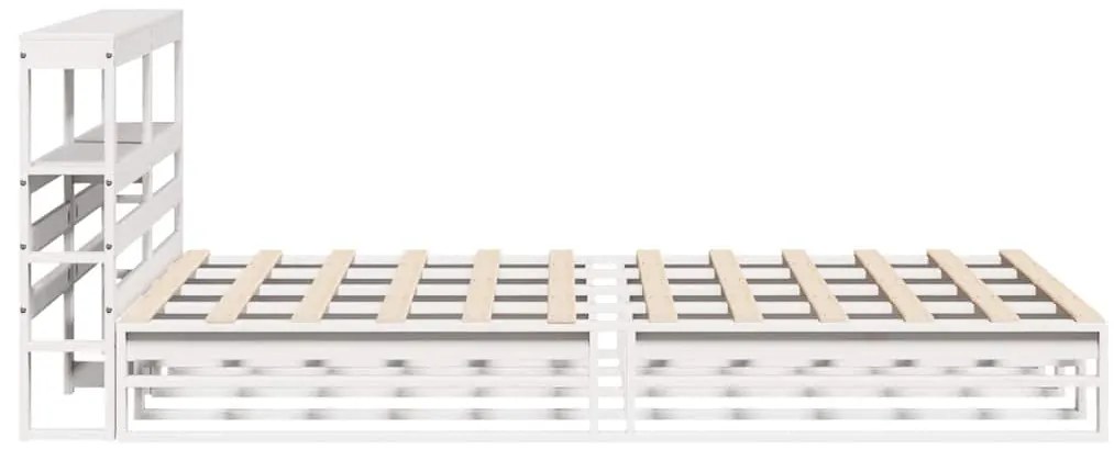 vidaXL Σκελετός Κρεβ. Χωρίς Στρώμα Λευκό 120x200 εκ Μασίφ Πεύκο