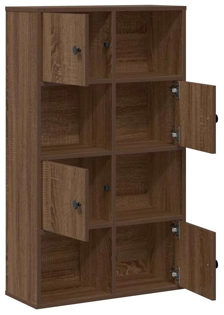 Βιβλιοθήκη Καφέ Δρυς 60x24x101,5 εκ. από Επεξεργασμένο Ξύλο - Καφέ