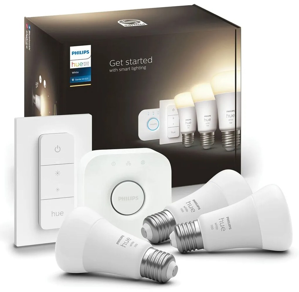 Λάμπα LED Philips Starter Kit E27 9,5 W Λευκό F (3 Μονάδες)