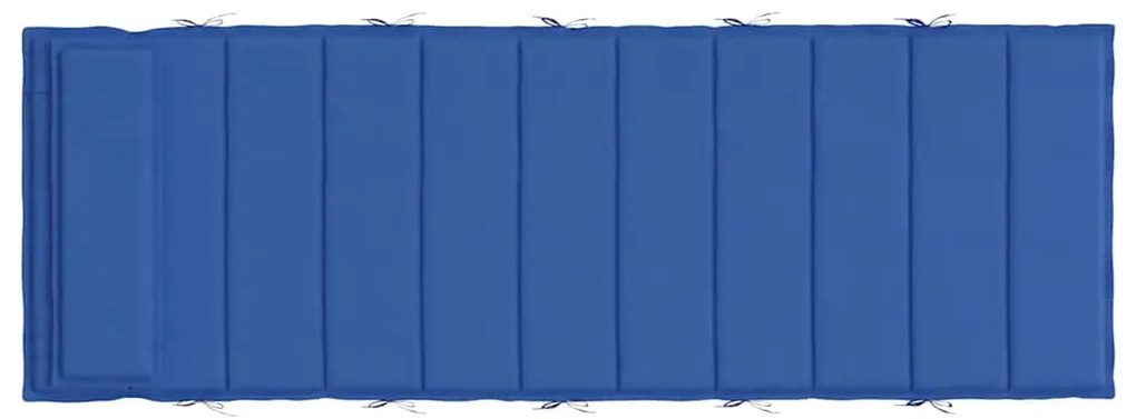 vidaXL Μαξιλάρι Ξαπλώστρας Μπλε Ρουά 180x60x4 εκ. από Ύφασμα Oxford