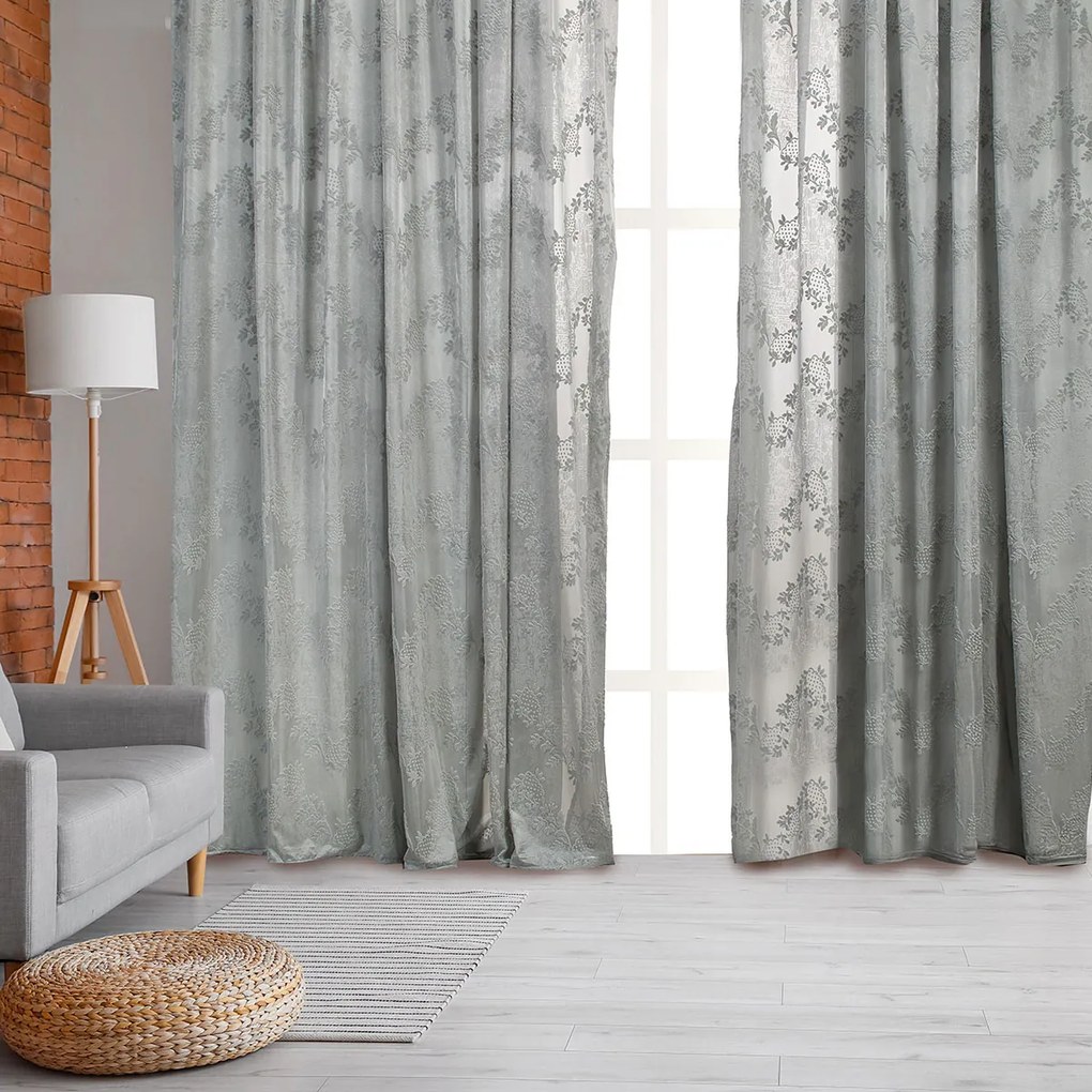 Κουρτίνα (270x280) Με Τρέσα Whitegg K0194-3 Light Grey