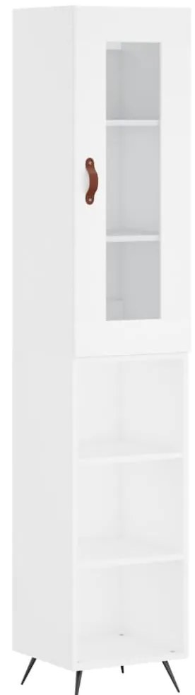 vidaXL Ντουλάπι Λευκό 34,5 x 34 x 180 εκ. από Επεξεργασμένο Ξύλο