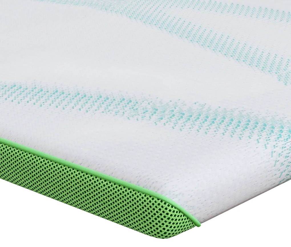 vidaXL Στρώματα Λευκό και Πράσινο 200 x 200 cm