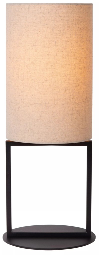 Φωτιστικό Επιτραπέζιο Lucide 30562-81-38 HERMAN Μπεζ/Κρεμ (Beige/Creme)|Μαύρο Ματ (Black Mat)