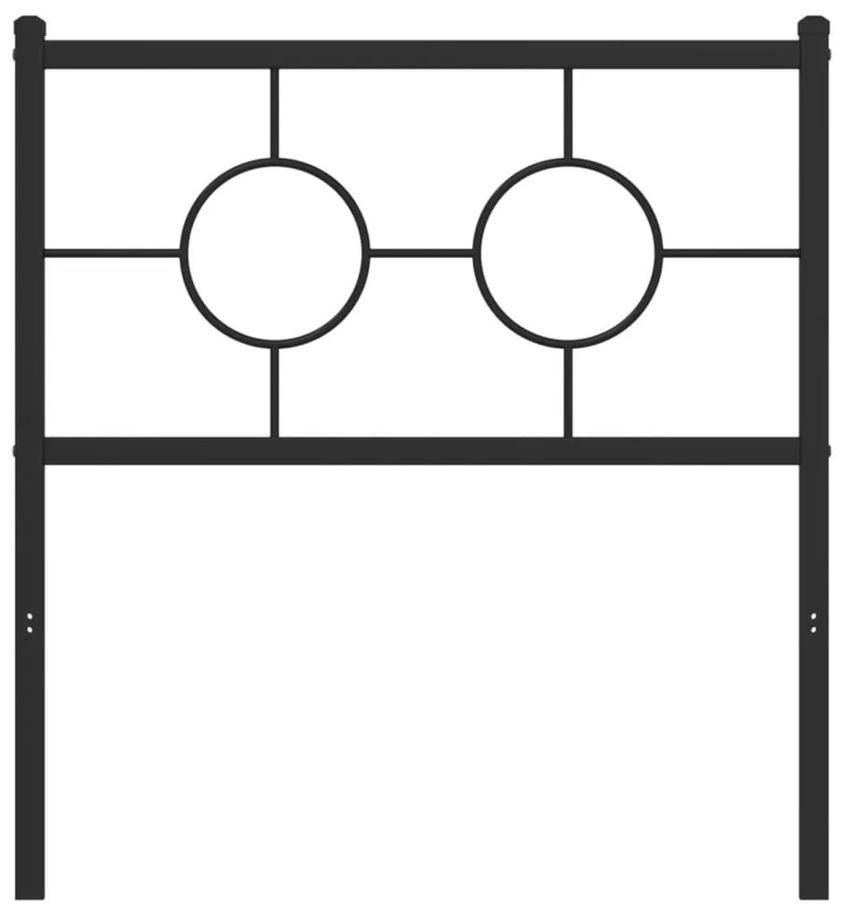 vidaXL Κεφαλάρι Μαύρο 80 εκ. Μεταλλικό
